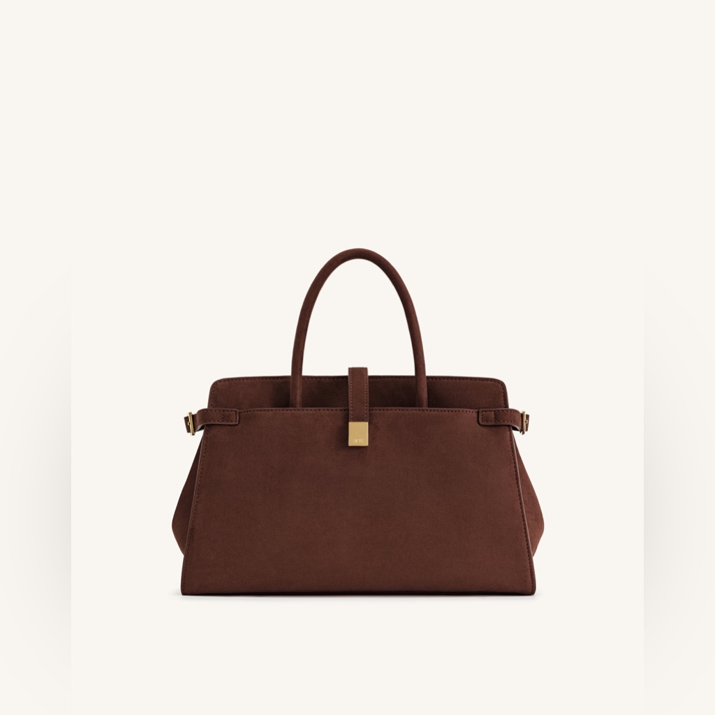Jw Pei Saige Faux Suede Tote Bag Brown Msrp$169